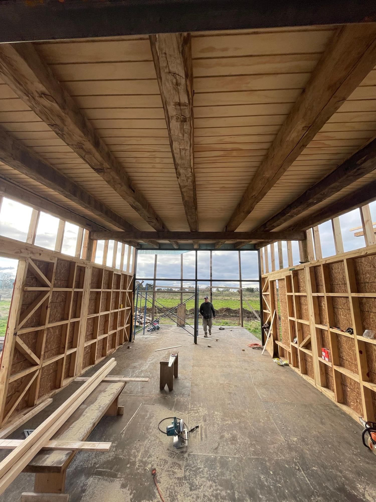 Tabiquería y estructura interior de madera